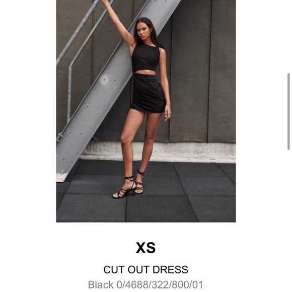 NWT ZARA CUT OUT DRESS sz XS - Picture 3 of 12